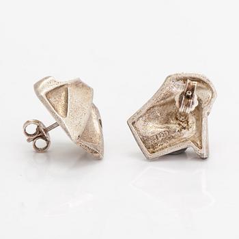 Lapponia, A sterling silver ring, a pair of earrings and a tie pin.