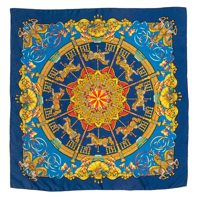 HERMÈS, scarf, "Luna park".