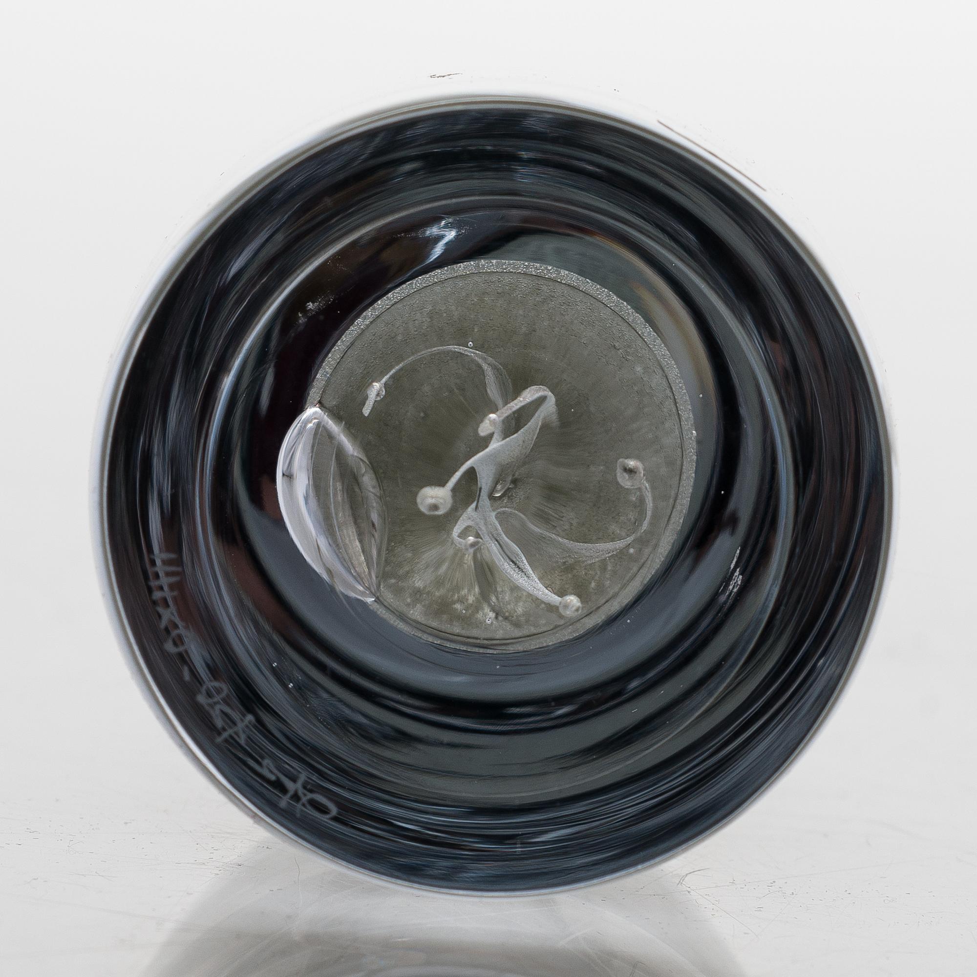 Joonas Laakso, a glass sculpture signed J. Laakso OXIIII.
