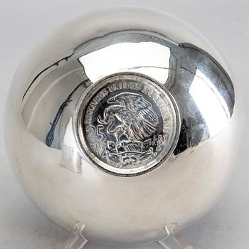 Anders Olsson skål samt ask med lock silver Mexiko 1900-tal.