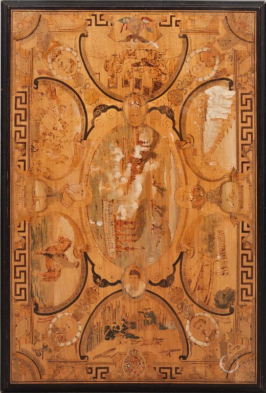 SALONGSMÖBLEMANG, 4 delar, nyrenässans/nyklassicism, 1900-talets första hälft.