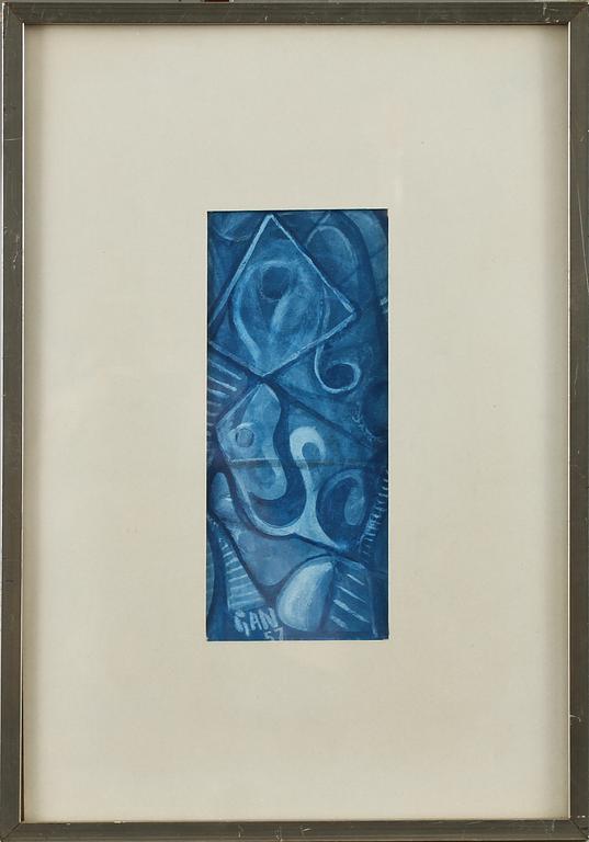 GÖSTA ADRIAN-NILSSON, gouache, monogramsignerad och -57.