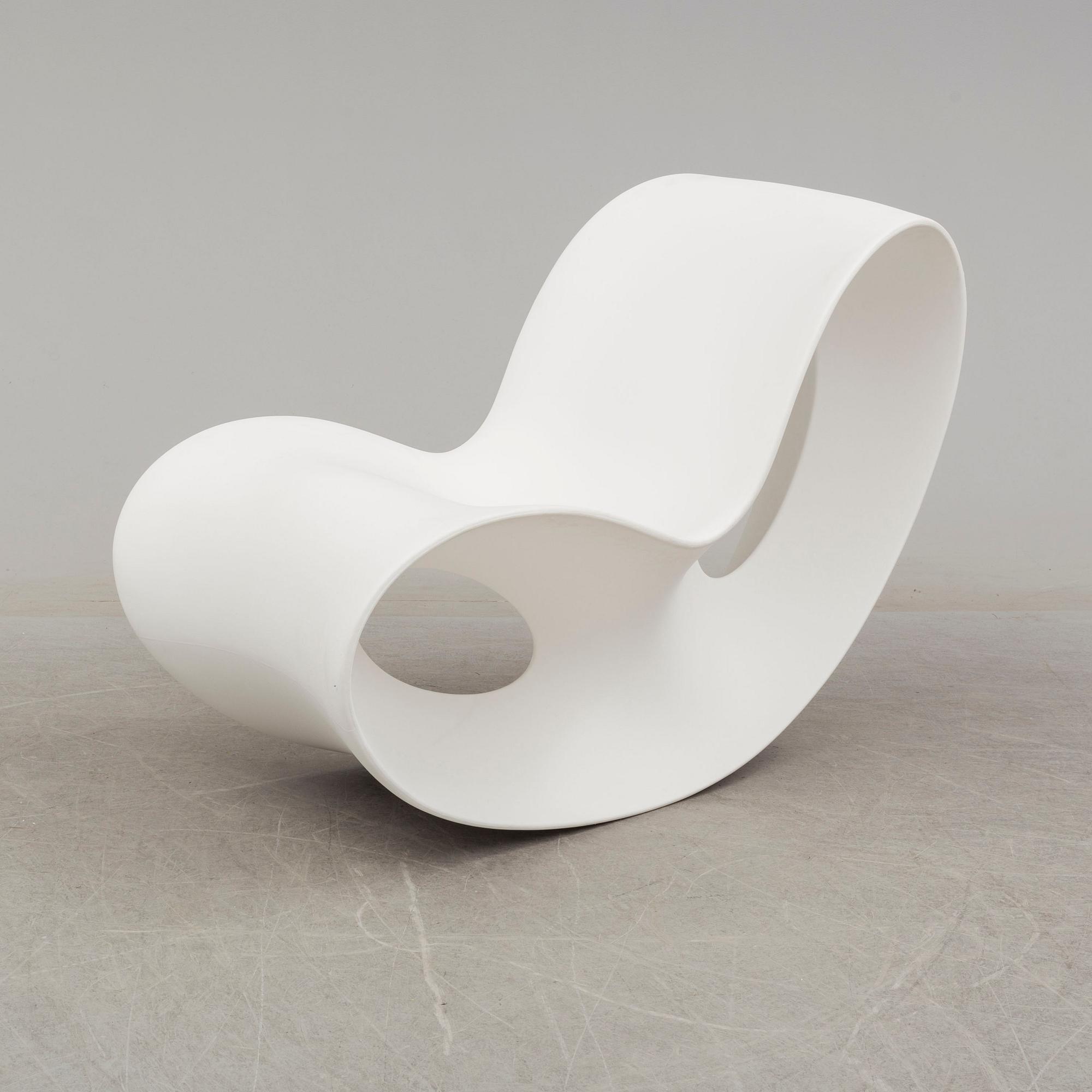 RON ARAD, a white polyethylene "Voido" rocking chair for Magis.