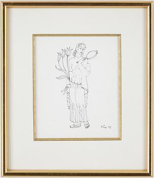 Wilhelm Kåge · WILHELM KÅGE, tuschteckning, sign o dat -42.