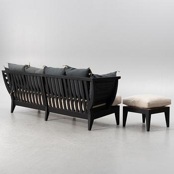 Nirvan Richter, soffa samt fotpall, Norrgavel.