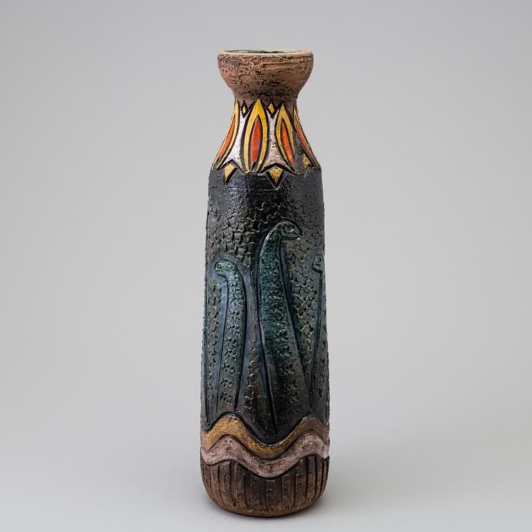 A Unique Marian Zawadzki earthenware floor vase.