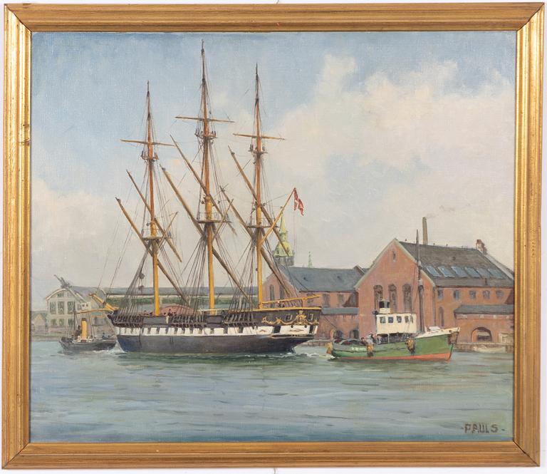 Paul Sinding, The frigate "Jylland" must pass through Knippelsbro.
