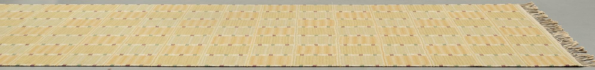 Barbro Nilsson, A CARPET, "Falurutan gul", flat weave, ca 390 x 201 cm, signed AB MMF BN.