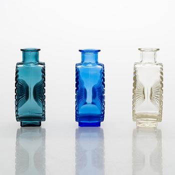 Helena Tynell, A set of three Sun bottles for Riihimäen Lasi Oy. Produced 1964-1974.