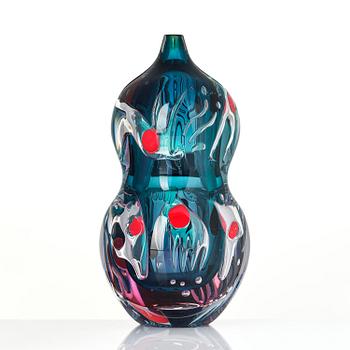 Peter Hermansson, a unique ariel glass vase, Örsjö, Sweden 2012.