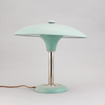 Bordslampa, funkis, Metallwerke Schröder Lobenstein, Tyskland, 1930-tal.