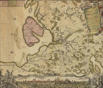 Johann Baptist Homann, "Particulier carte der Gegend von Wismar".