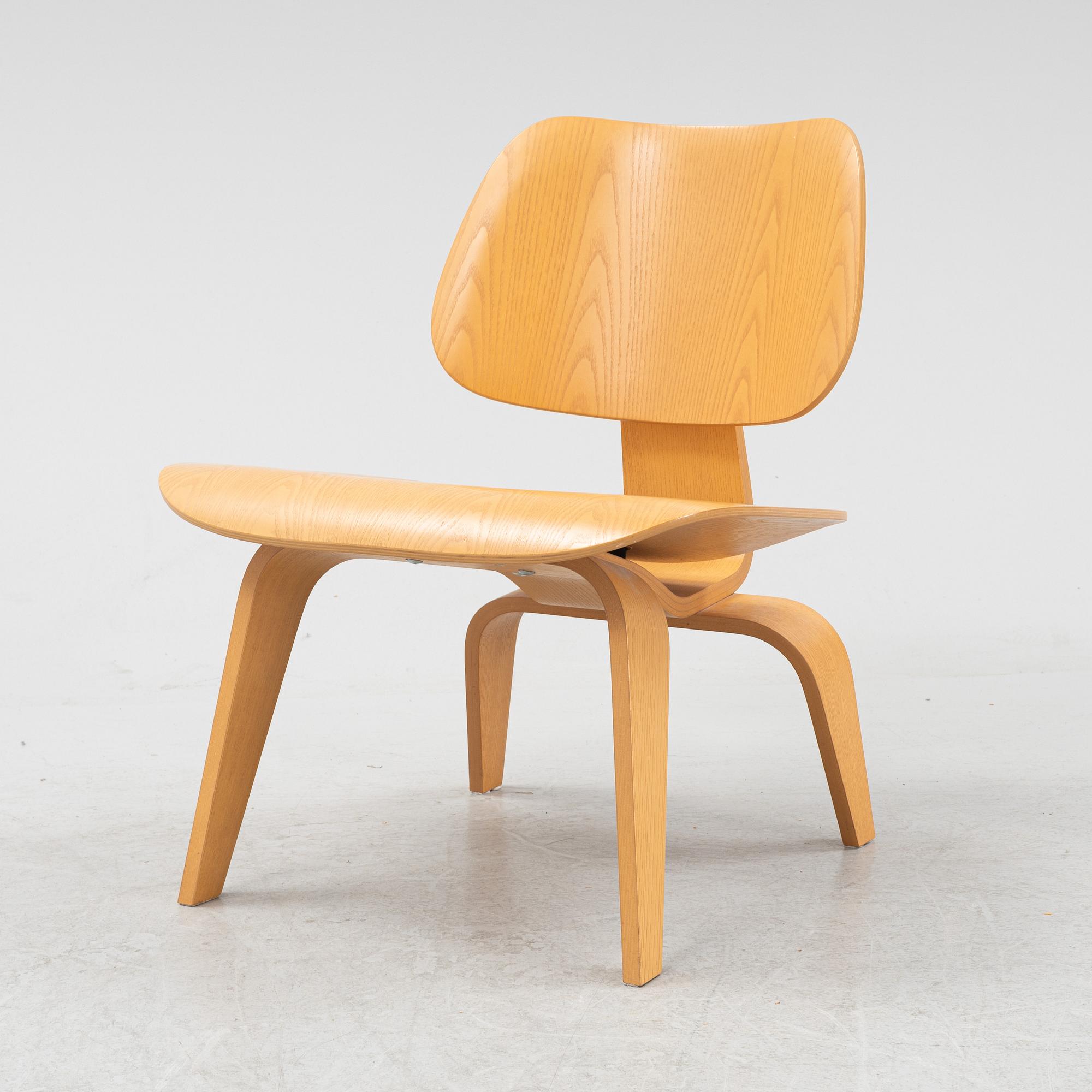 Charles and Ray Eames, an ash 'Plywood Group LCW' chair, Vitra, 2008.