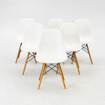 Charles & Ray Eames, Stolar, 6 st, "Plastic chair DSW", Vitra 2012-2013.