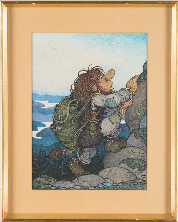 ULF LARSSON, watercolour/ink, signed.