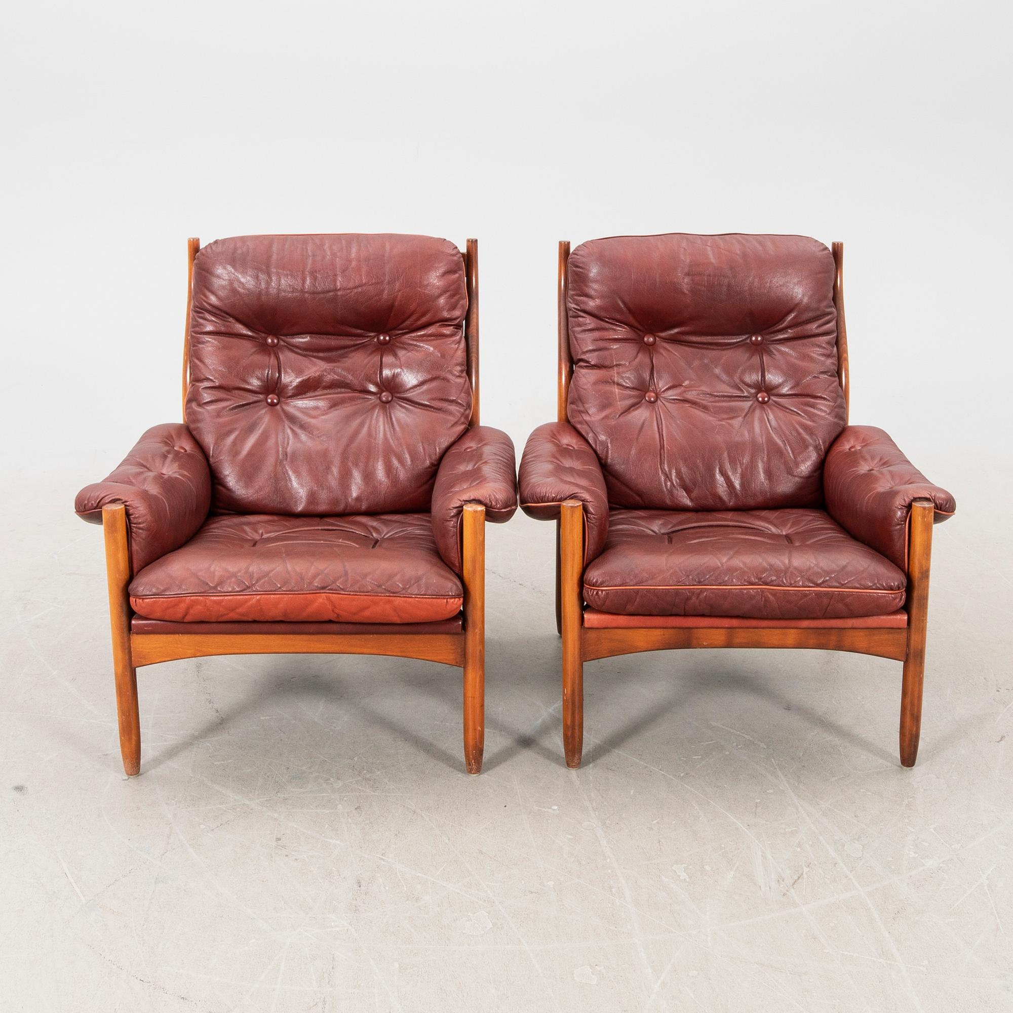 Chairs, a pair, G-Design for Göte-Möbler in Nässjö AB, Nässjö, 1970s.