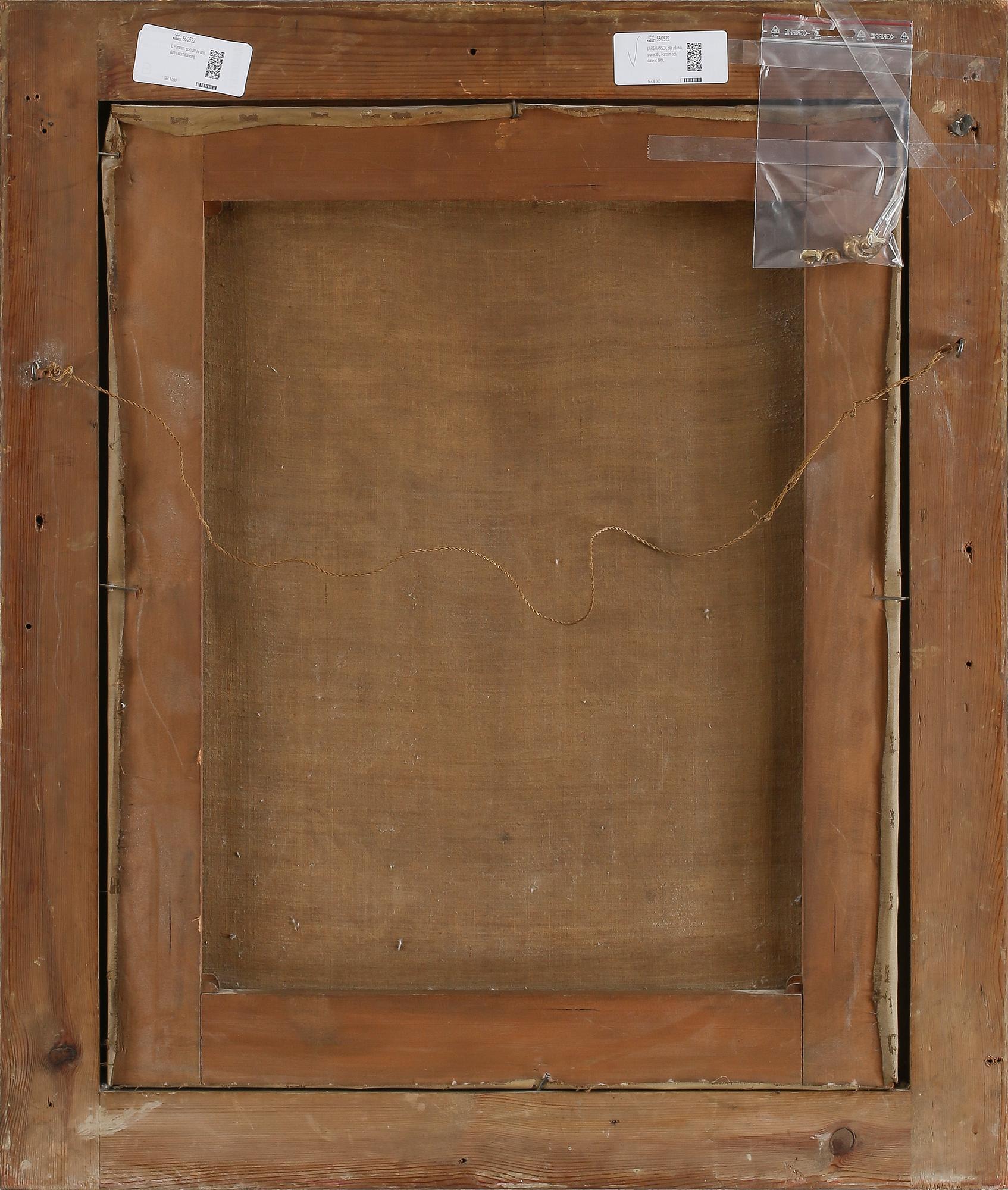 LARS HANSEN, olja på duk, signerat L. Hansen och daterat 1844.