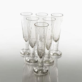 A set of 26 21st century champagne glass.