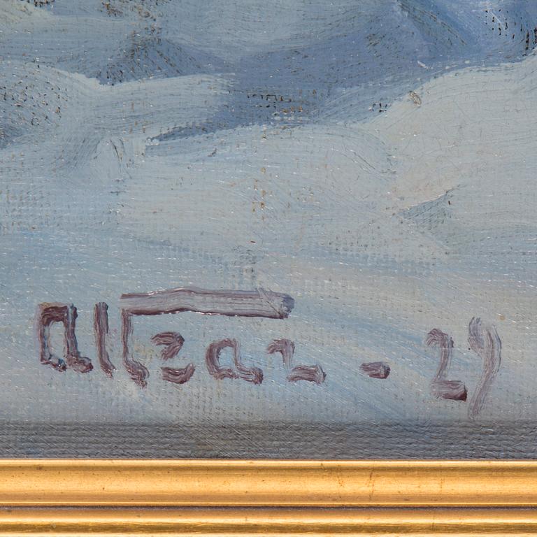 ANDERS ALTZAR, oil on canvas, signed and dated -29.