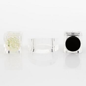 Siv Lagerström, three rings, acrylic plastic. 1970s.