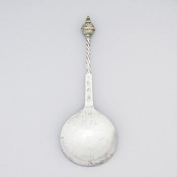 Sked, silver, sannolikt Skandinavien, 1700-tal, saknar stämplar.