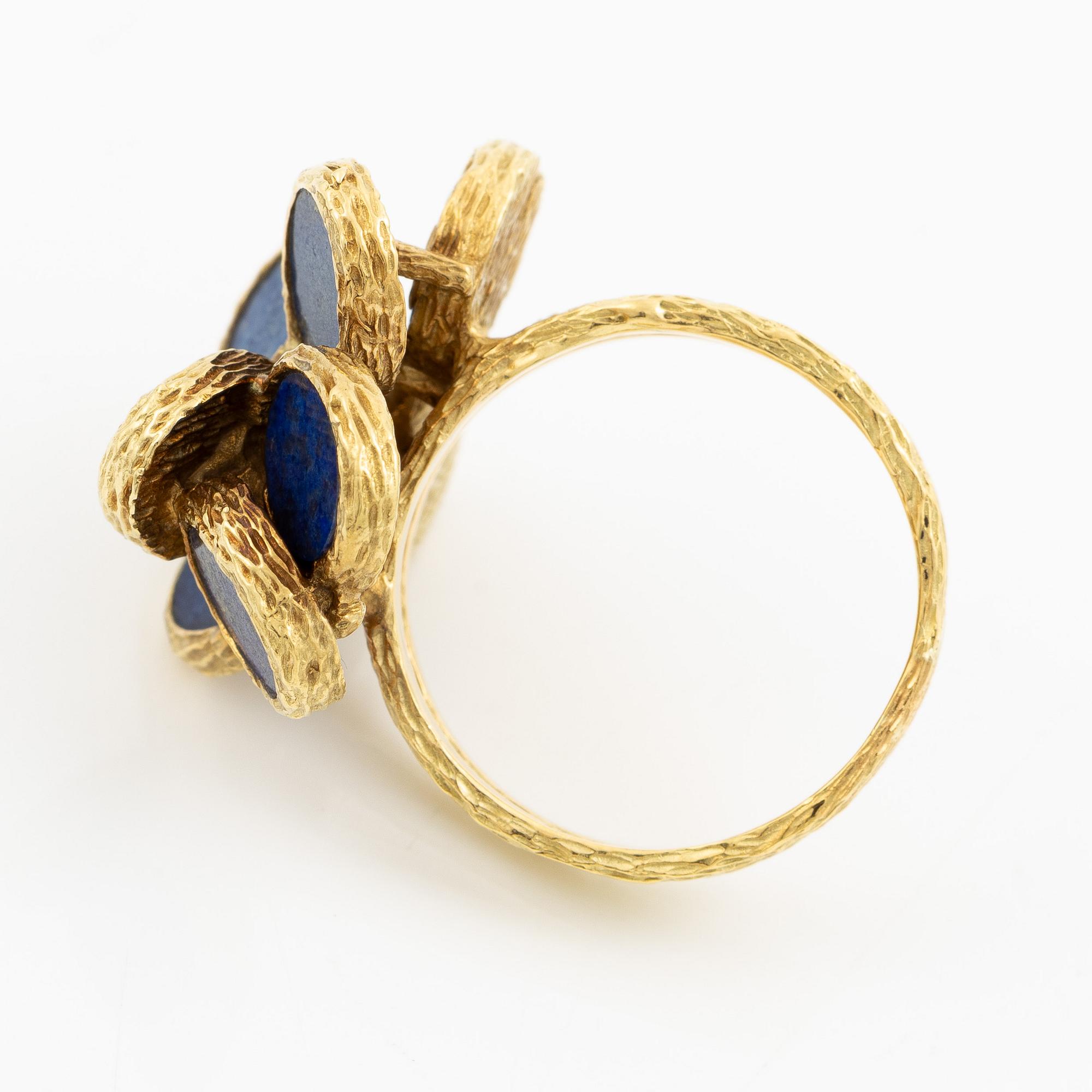 Ring 18K guld med lapis lazuli sannolikt Augustin Julia Plana.