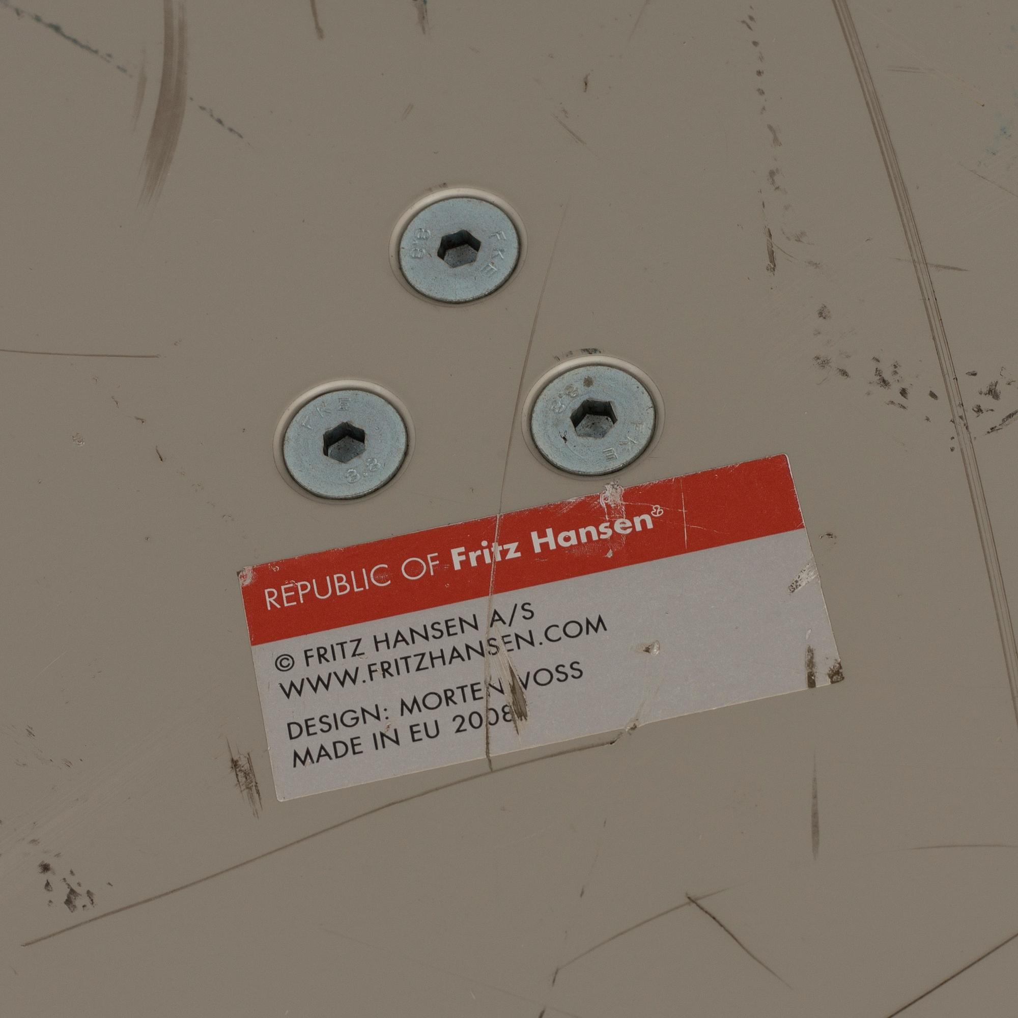 a pair of "Attitude easychairs by Morten Voss for Fritz Hansen, 2000's.