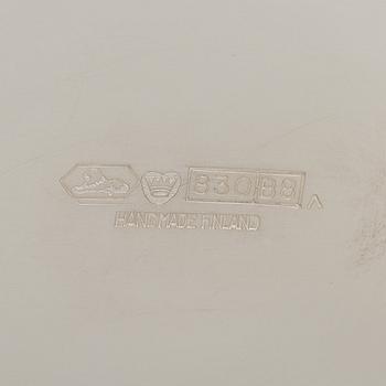 Coffee service, three parts, silver, Kultakeskus Oy, Hämeenlinna,  1976 - 1979.