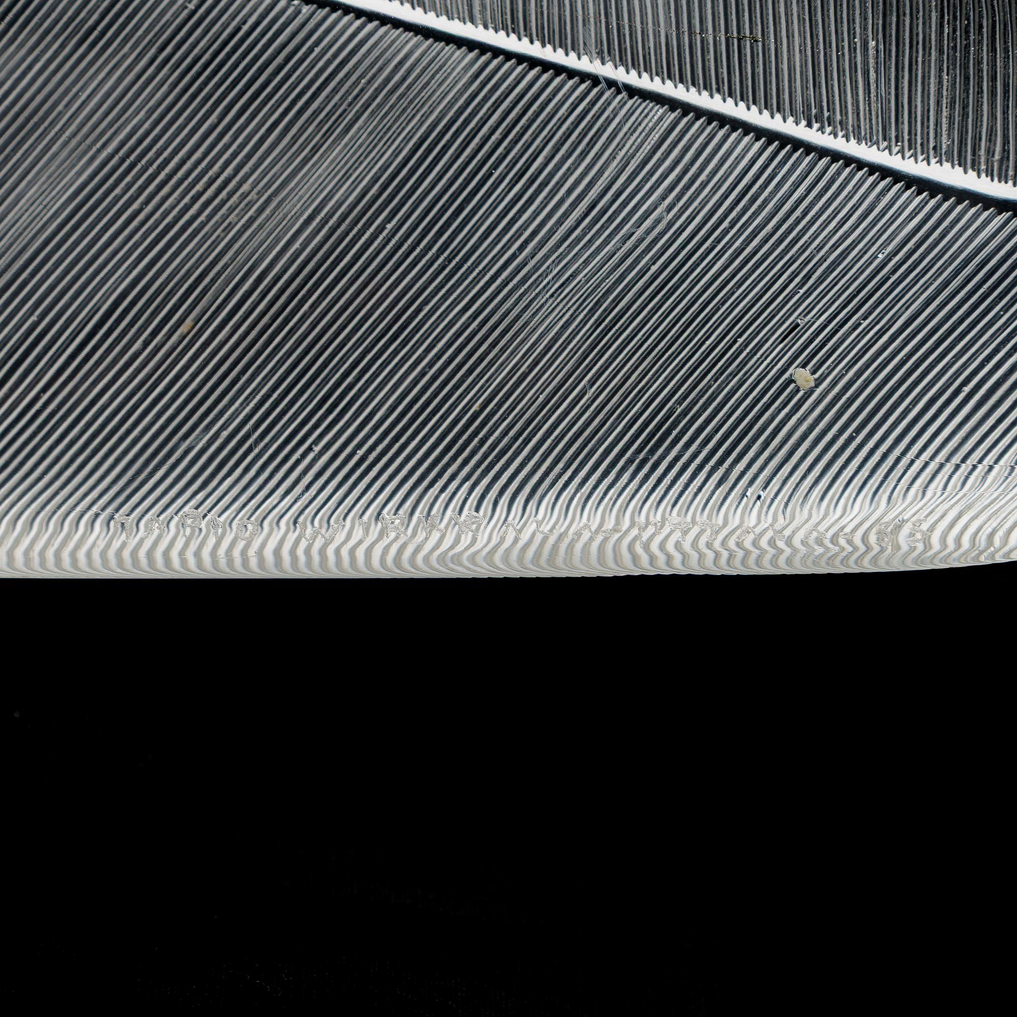 Tapio Wirkkala, a '3869' art object 'Feather' signed Tapio Wirkkala Iittala -55.