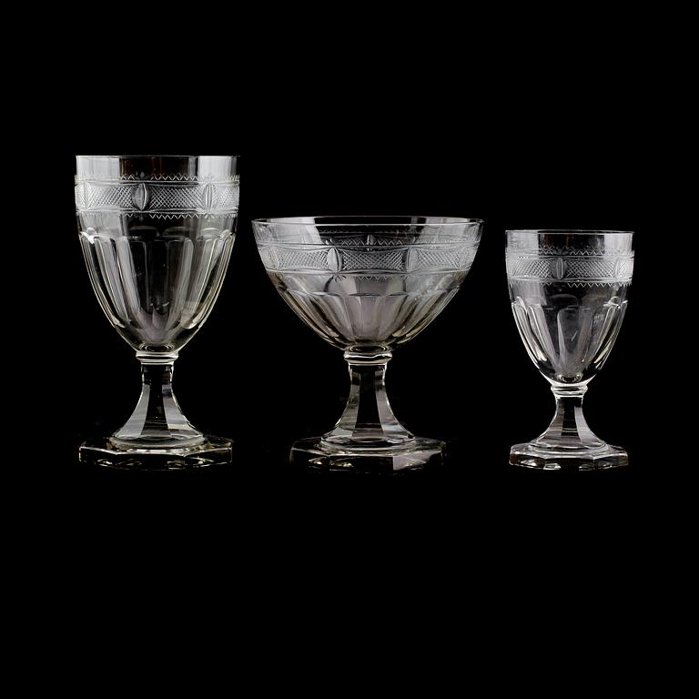 SERVISDELAR, 10 st, glas, 1900-talets första hälft.
