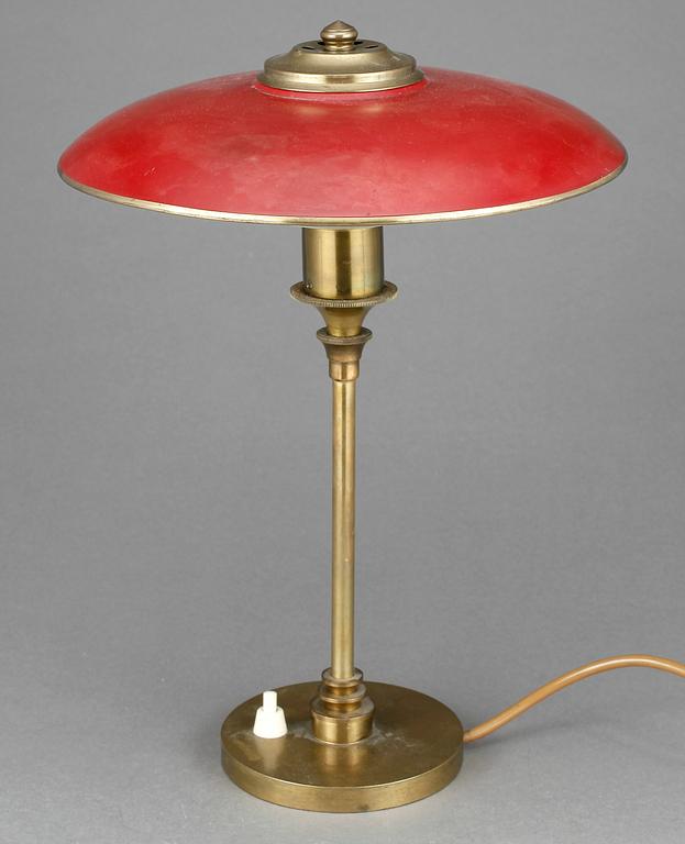 BORDSLAMPA, mässing, möjligen Tyskland 1930-tal.