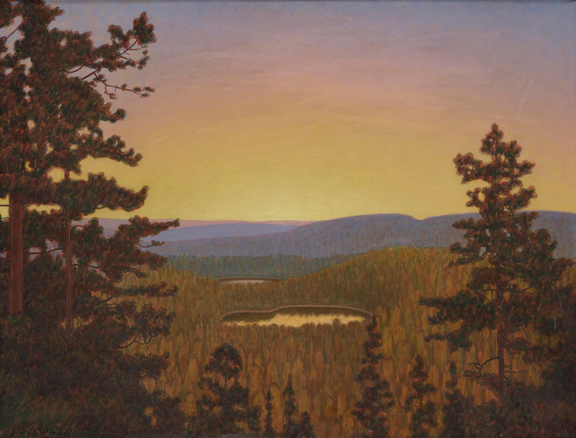 Hilding Werner, "Tidig morgon i skogen, Värmland" ("Early morning in the forest, Värmland").