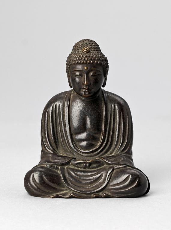 BUDDHA, brons, Japan, 1900, sign.