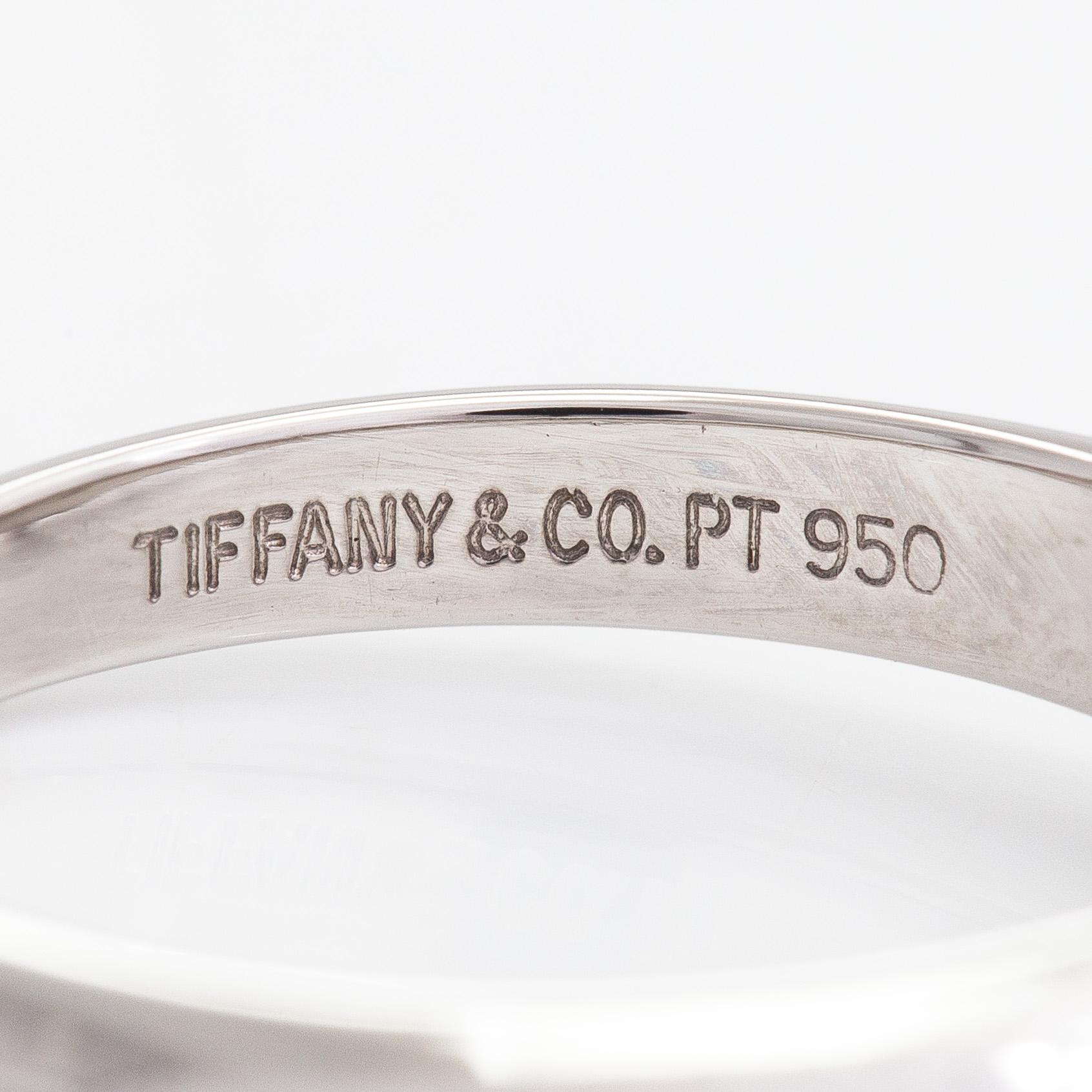 Tiffany & Co, ring, platina och diamant 0.65 ct.