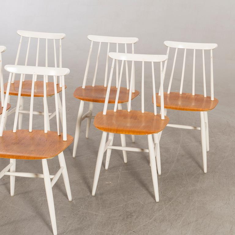 Chairs 7 pieces, "Fanett", Ilmari Tapiovaara, Edsbyverken, 1900-talets andra hälft.
