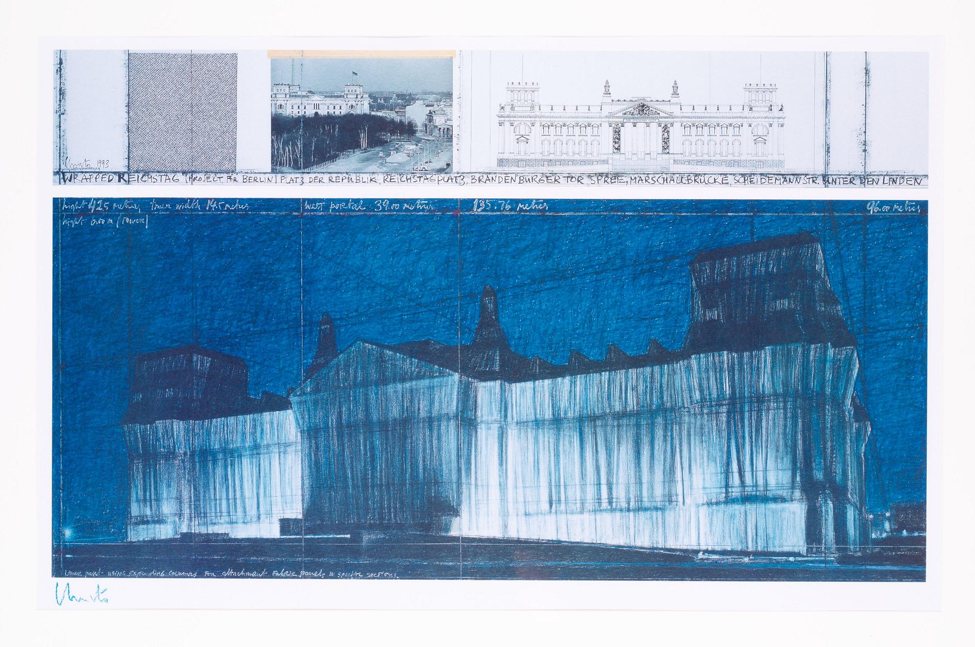 Christo & Jeanne-Claude, "Wrapped Reichstag (Project for Berlin)".