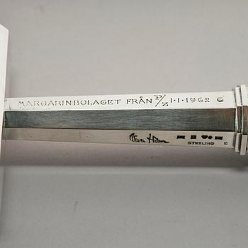 Wiwen Nilsson, a sterling silver and wood ceremonial mallet, Lund, Sweden, 1962.