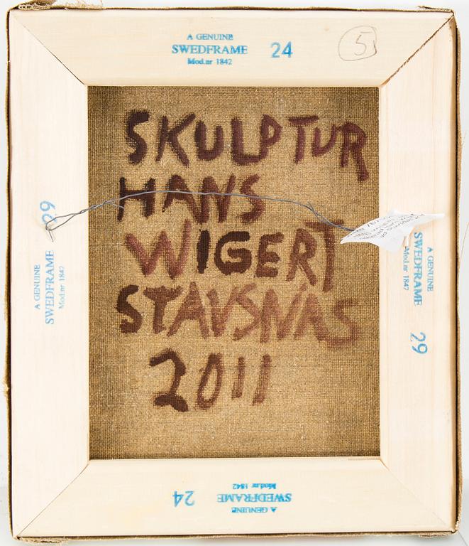 HANS WIGERT, oil on canvas, on verso signed and dated Stavsnäs 2011.