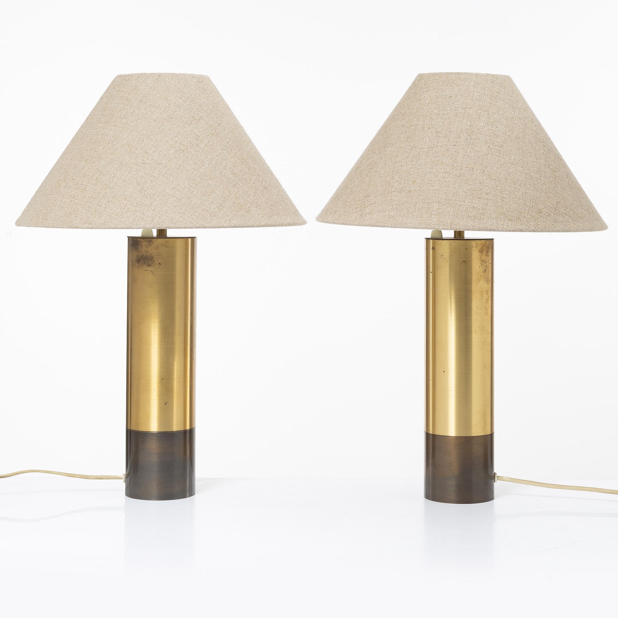 A pair of table lamps, Boréns, Borås, 1960s.