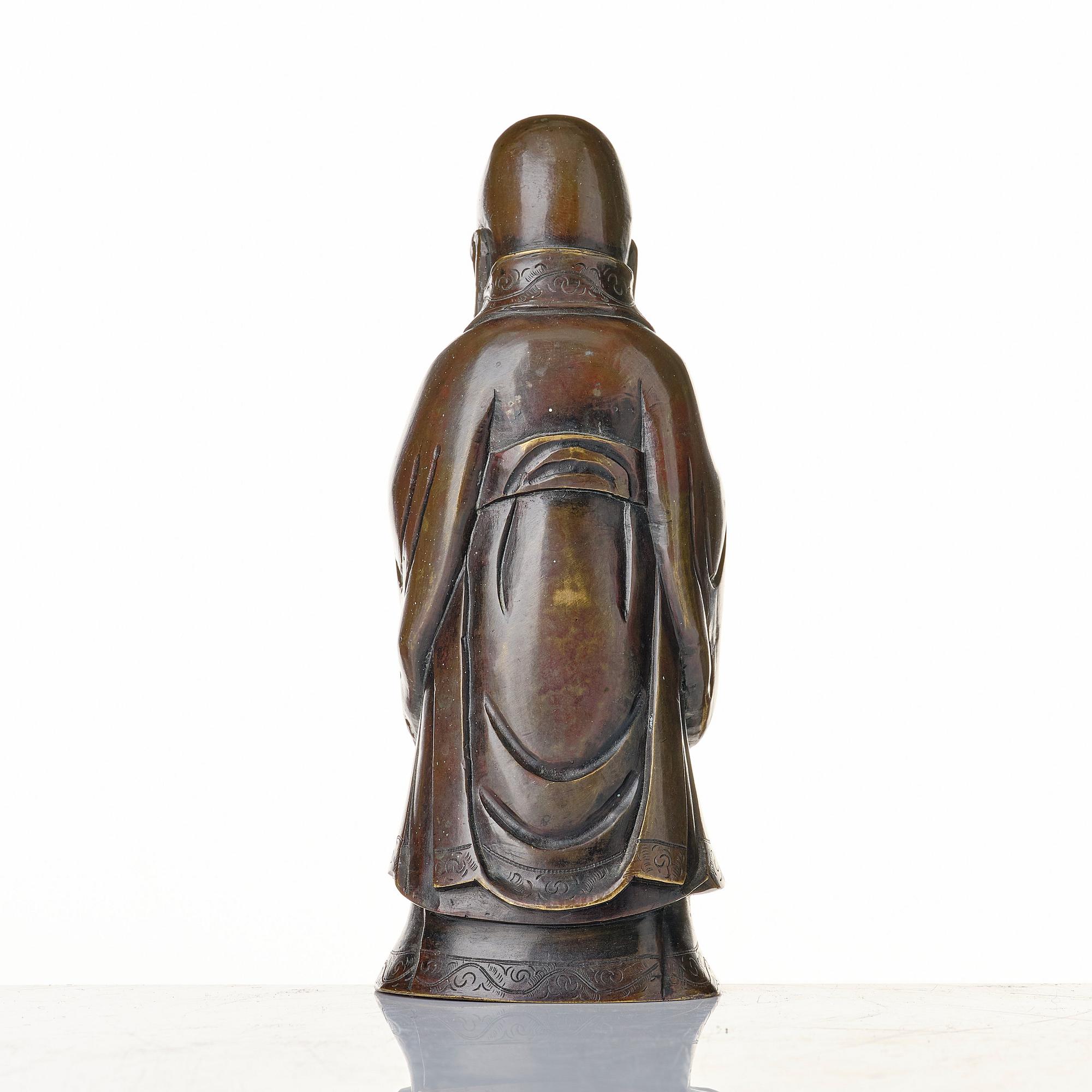 Skulptur, brons. Sholau, sen Qingdynastin.