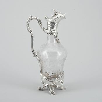 VINKARAFF, silver, glas, rokokostil, Paris, Frankrike, sent 1800-tal.