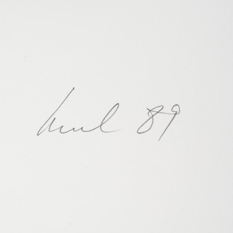 RAUL MEEL, färgserigrafi, signerad, numrerad 5/50 och daterad- 89.