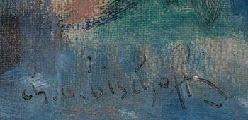 OKÄND KONSTNÄR, olja på duk, otydligt signerad, Frankrike.