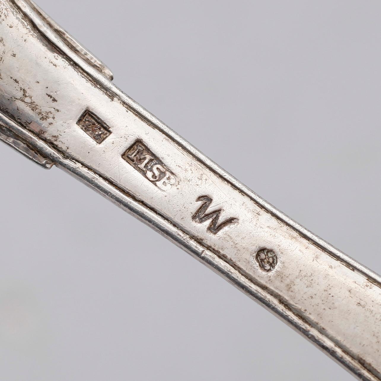 MATSKEDAR, 3 st, silver, 1700-tal. Vikt ca 183 gram.