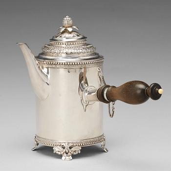 165. A Swedish Gustavian silver coffee-pot, mark of Jons Granbom, Stockholm 1785.