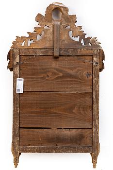 Mirror, Gustavian style, 20th century, incorporating older elements.