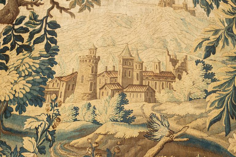 A tapestry, "Verdure", tapestry weave, ca 312-318 x 302-307 cm, Aubusson around 1700-first half of the 18th century.