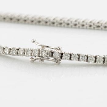 Brilliant cut diamond tennis bracelet, HRD report.