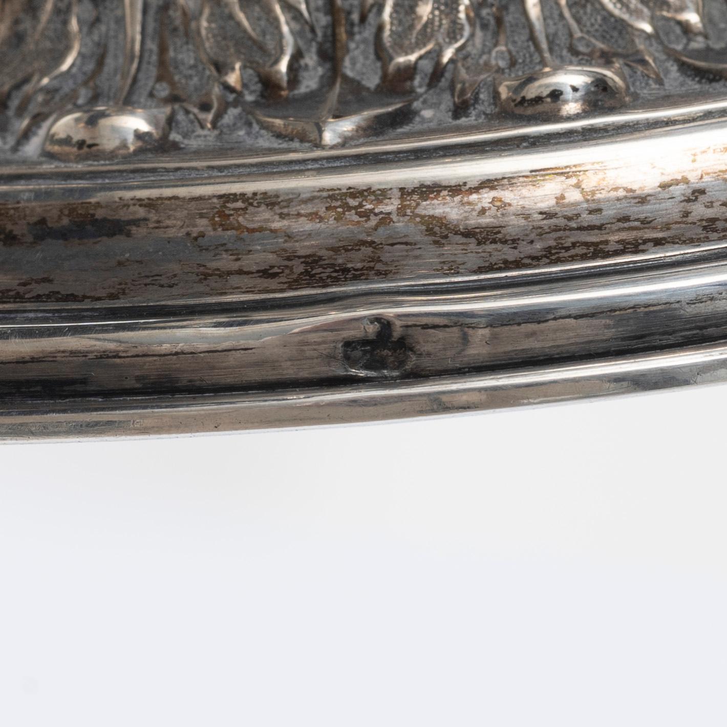 Cup and pipe, silver, one with mark of Claes Christian Carlén, Borås 1854.