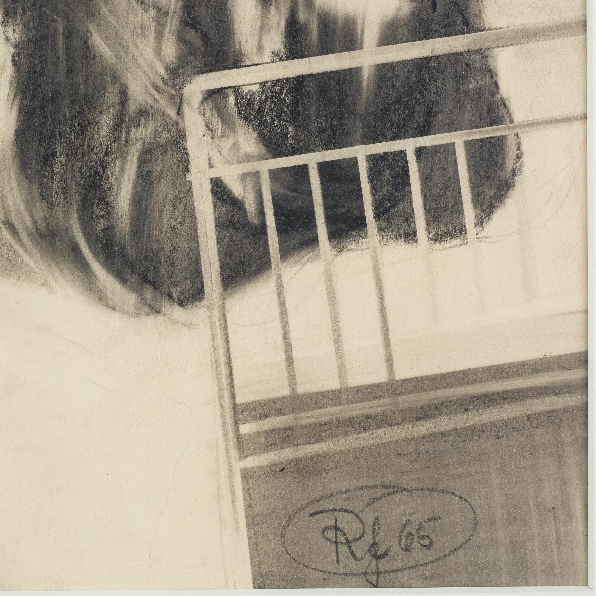 Roj Friberg, pencil drawing, signed and dated -65.